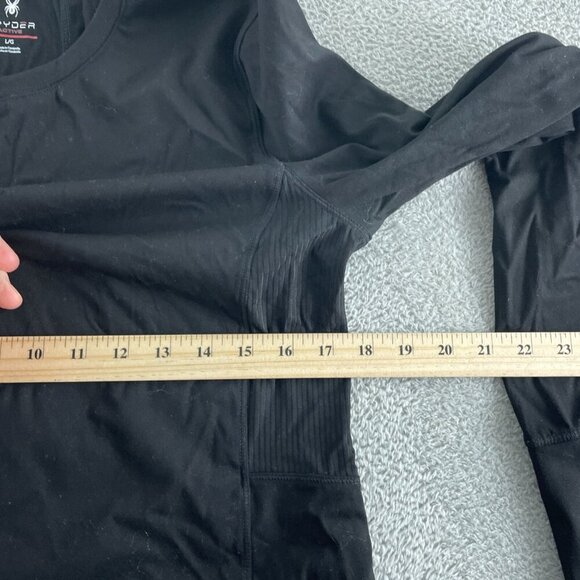 Spyder Active Black Long-Sleeve Performance Shirt L Nylon Blend NWOT 5756 - Picture 6 of 7